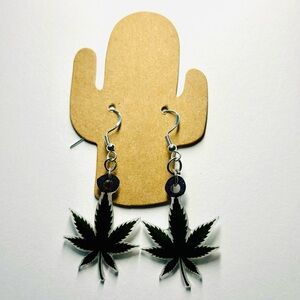 420 leaf earrings
